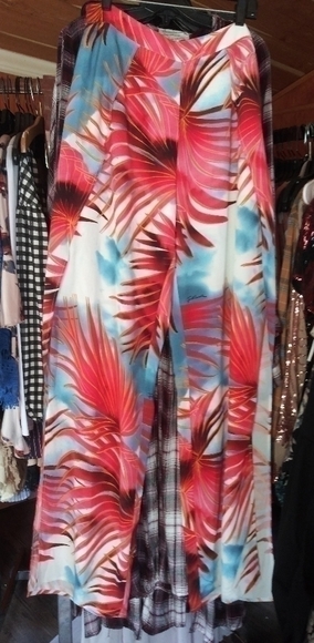 just CAVALLI PALM-PRINT FLARED TROUSERS - Picture 6 of 10